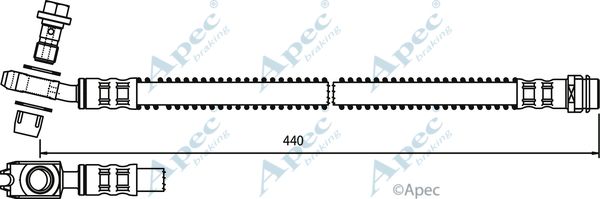 APEC BRAKING Bremžu šļūtene HOS3743